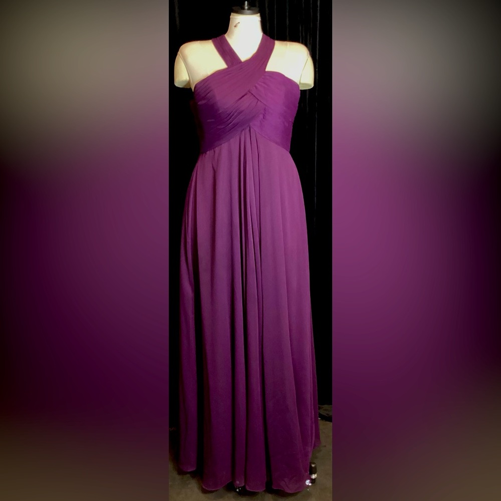 Angelina Faccenda David’s Bridal Bridesmaid Dress size 12 in Plum